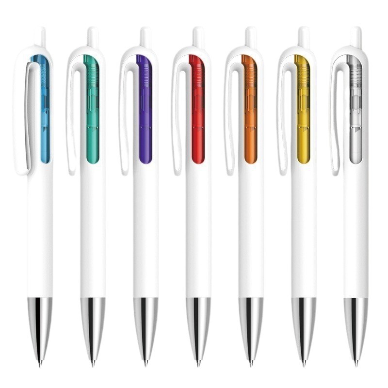 Fábrica de promoción de la empresa de plástico bolígrafo de regalo bolígrafo de logotipo bolígrafo de presión 1.0 mm alto