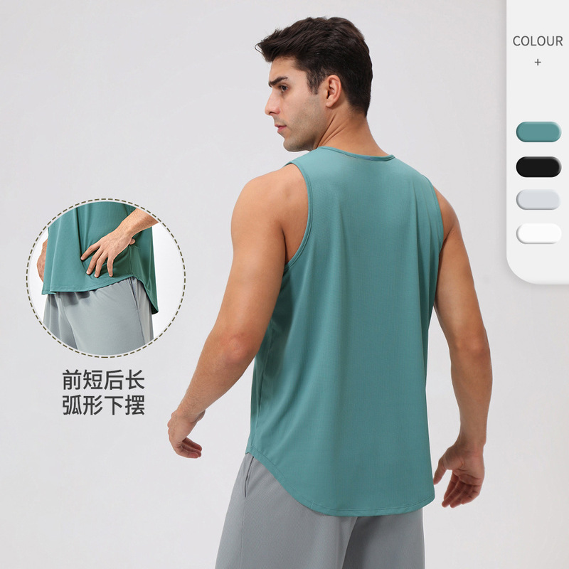 Men's Summer Loose Fitness Vest Breathable Running Sports Top Sleeveless Quick-drying Sports Training Vest 41117 Men's Summer Loose Fitness Vest Breathable Running Sports Top Sleeveless Quick-drying Sports Training Vest 41117