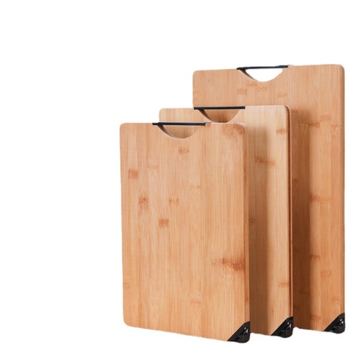 Wholesale solid wood bamboo cutting board with sharpening stone, two-sided, unpainted chopping block, home use vegetable cutting board, bamboo serving tray