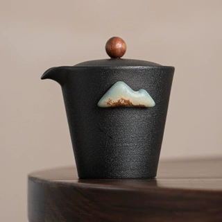 陶瓷手抓壶泡茶器侧把单壶过滤日式家用简约功夫茶具粗陶泡茶碗