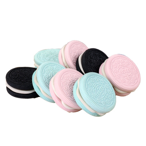 Cartoon Creative Cookie Eraser Simulation Oreo Eraser Student Stationery Supplies Non-Trace Pencil Eraser