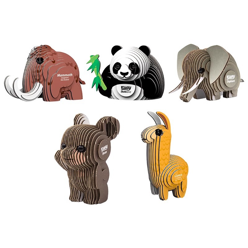 TEAMGREEN WILD 모델 EUGY 동물 교육 장난감 수제 DIY 입체 종이 퍼즐 3D 어린이 선물
