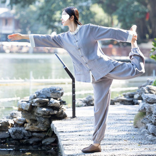 Tai Chi Clothing for Women in Spring, Summer and Autum Morning Exercise Clothing, Cotton and Linen Exercise Clothing, Unisex, Loose, Fashionable, Classy New Women's Clothing