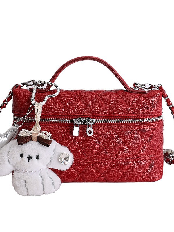 Bolso de mano de alta sensación 2026 nueva moda cadena de diamante bolso de mujer nicho bolso de lujo ligero image 6