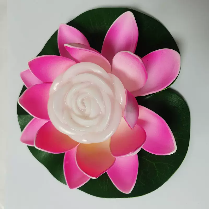 【工厂直销】荷花灯 玫瑰荷花灯水景布置光纤荷花灯四季平安烛台