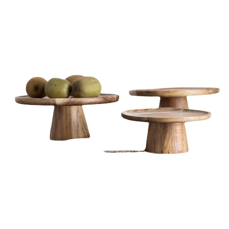 Bandeja alta de madera para aperitivos y pasteles, mesa de postre para té de la tarde, estante de exhibición, juego de colocación, placa de estante de almacenamiento