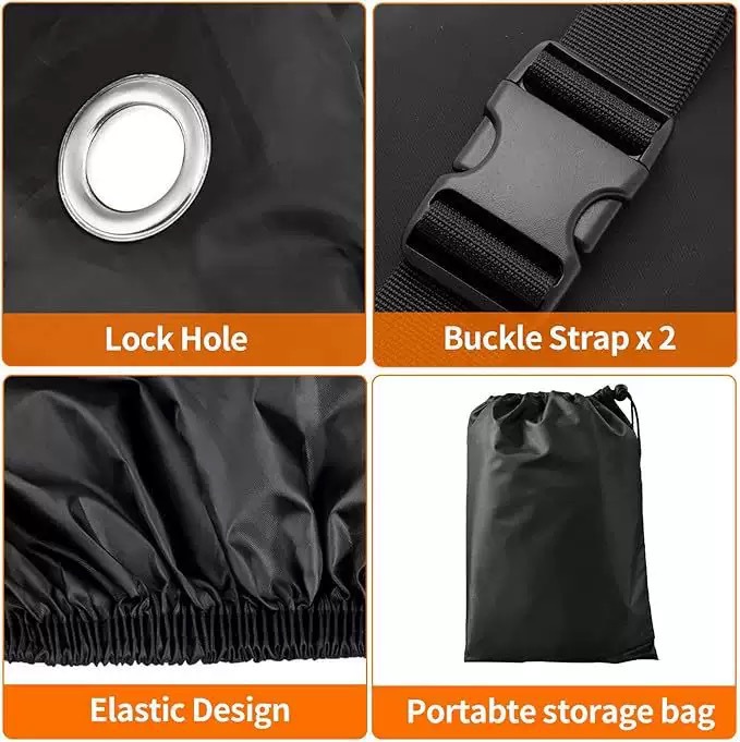 Cross-Border Amazon Popular Tricycle Cover 210D Oxford Cloth Pu Coated Bicycle Cover Motorcycle Cover Waterproof and Anti
