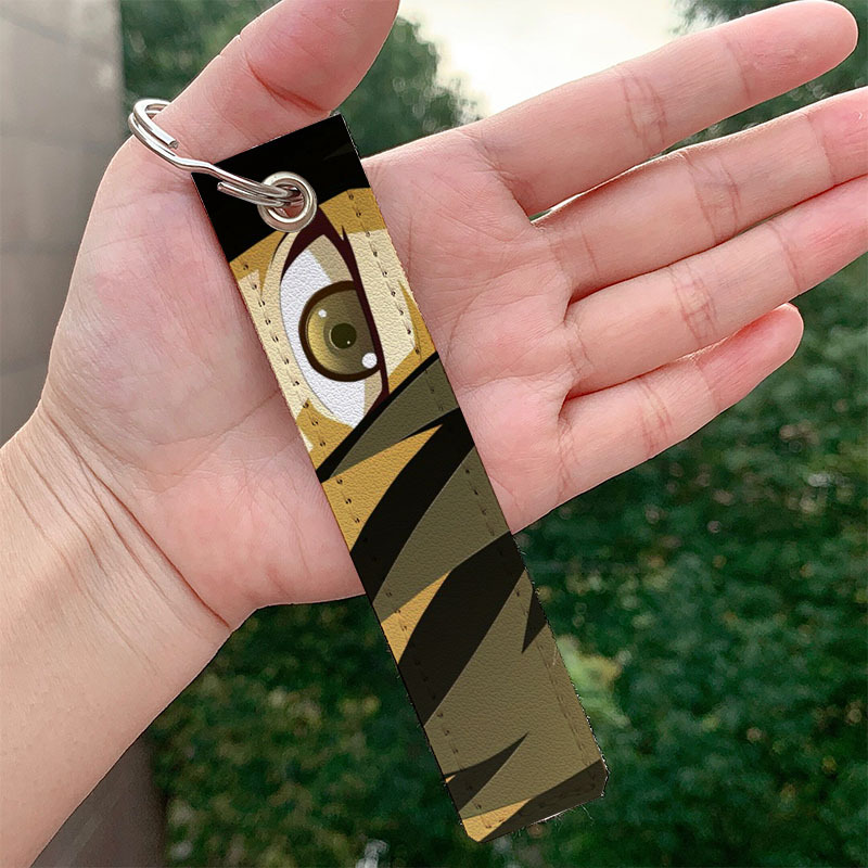 Street Occasion Pu Leather Material 1 Piece Cartoon Style Cartoon Pu Leather Printing Bag Pendant Keychain
