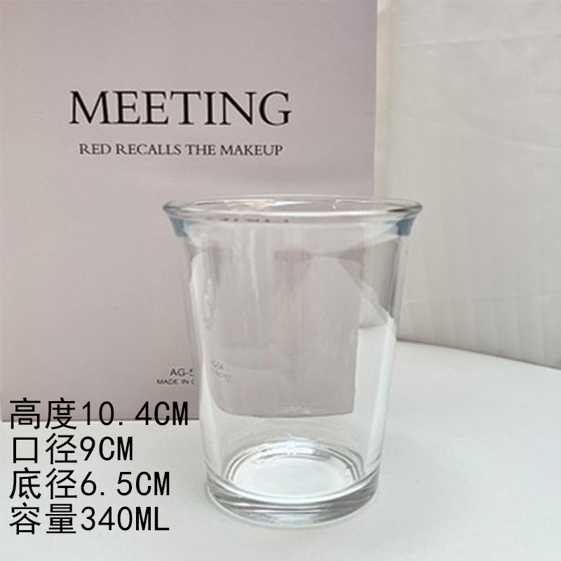 Coreano ins taza de vidrio transparente de gran capacidad taza de café fría simple taza de agua doméstica taza de agua de burbujas taza de jugo
