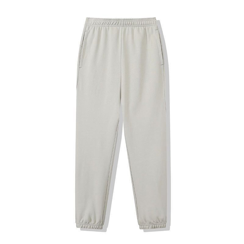Pantalones deportivos casuales de color sólido de los hombres y las mujeres mismo peinado algodón luz tablero impreso cordón fitness correr suéter pantalones largos
