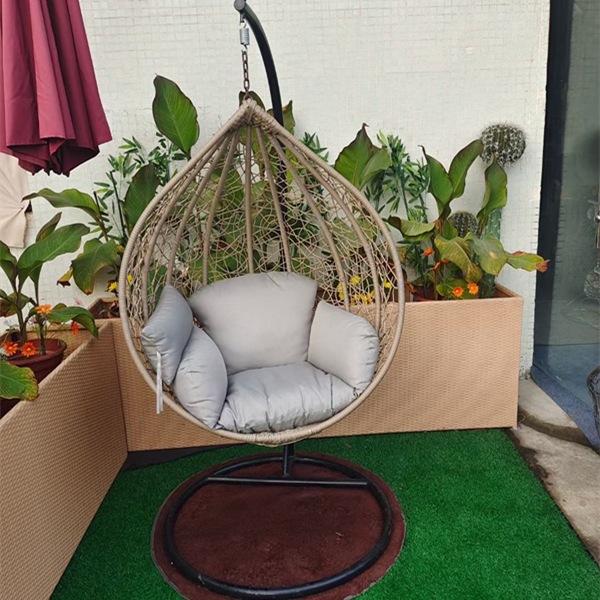 Silla Mecedora Colgante Doble con Estructura Metálica, Móvil y Reclinable, para Parque y Balcón image 17