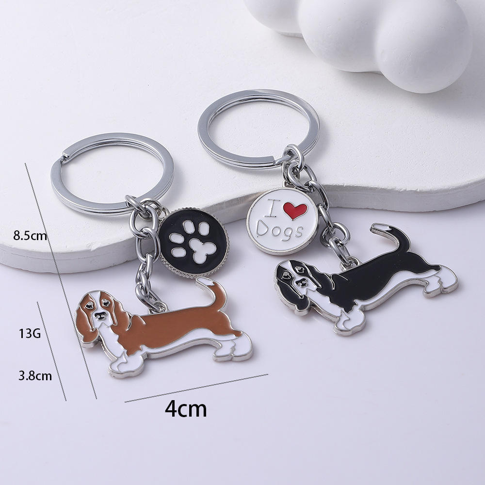 18g Weight Slip-on Clasp Closure Type Keychain Classification 1 Piece Quantity Daily Occasion Zinc alloy Material Letter, Dog, Heart Shape Pattern Unisex Gender Cute Style 1 Piece Cute Letter Dog Heart Shape Zinc Alloy Unisex Slip-on Keychain 7
