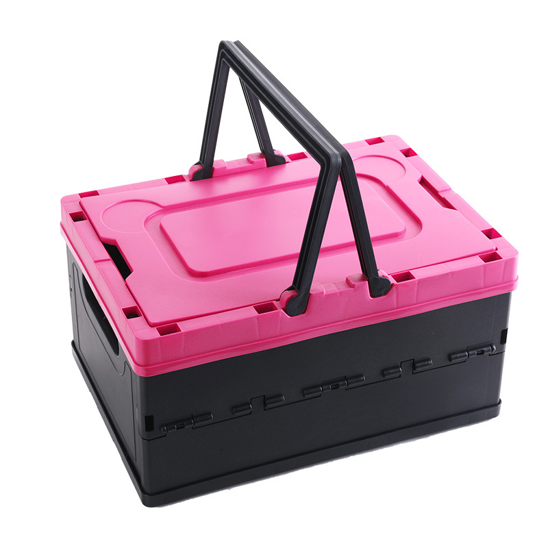 Caja de Almacenamiento Plegable para Vehículo, Plástico, Multiusos, para Camping