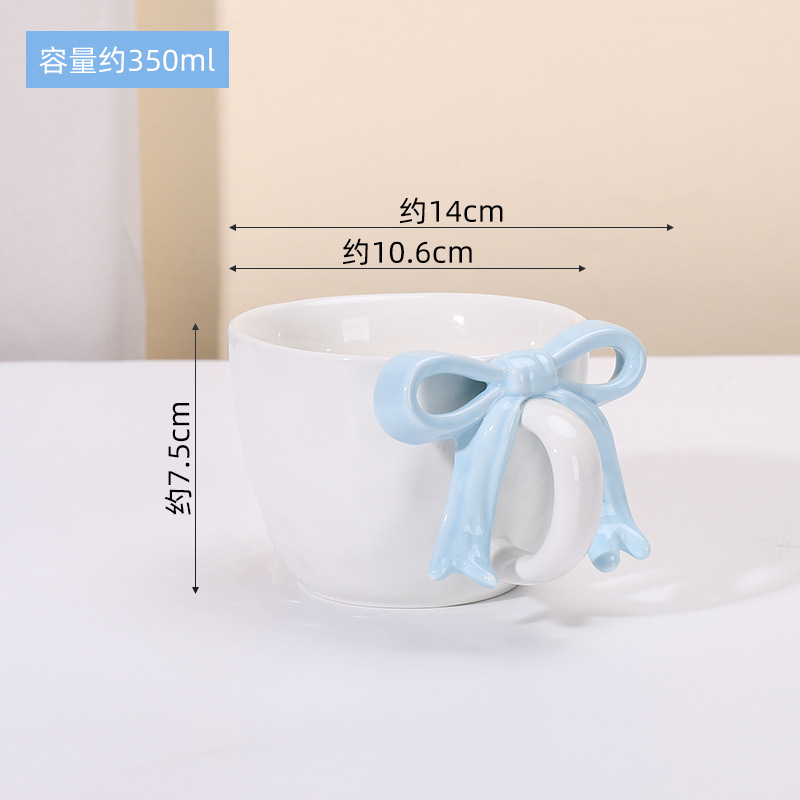 Explosiones transfronterizas de arco taza de cerámica pintada a mano taza de café plato conjunto de alto valor ins viento taza de leche