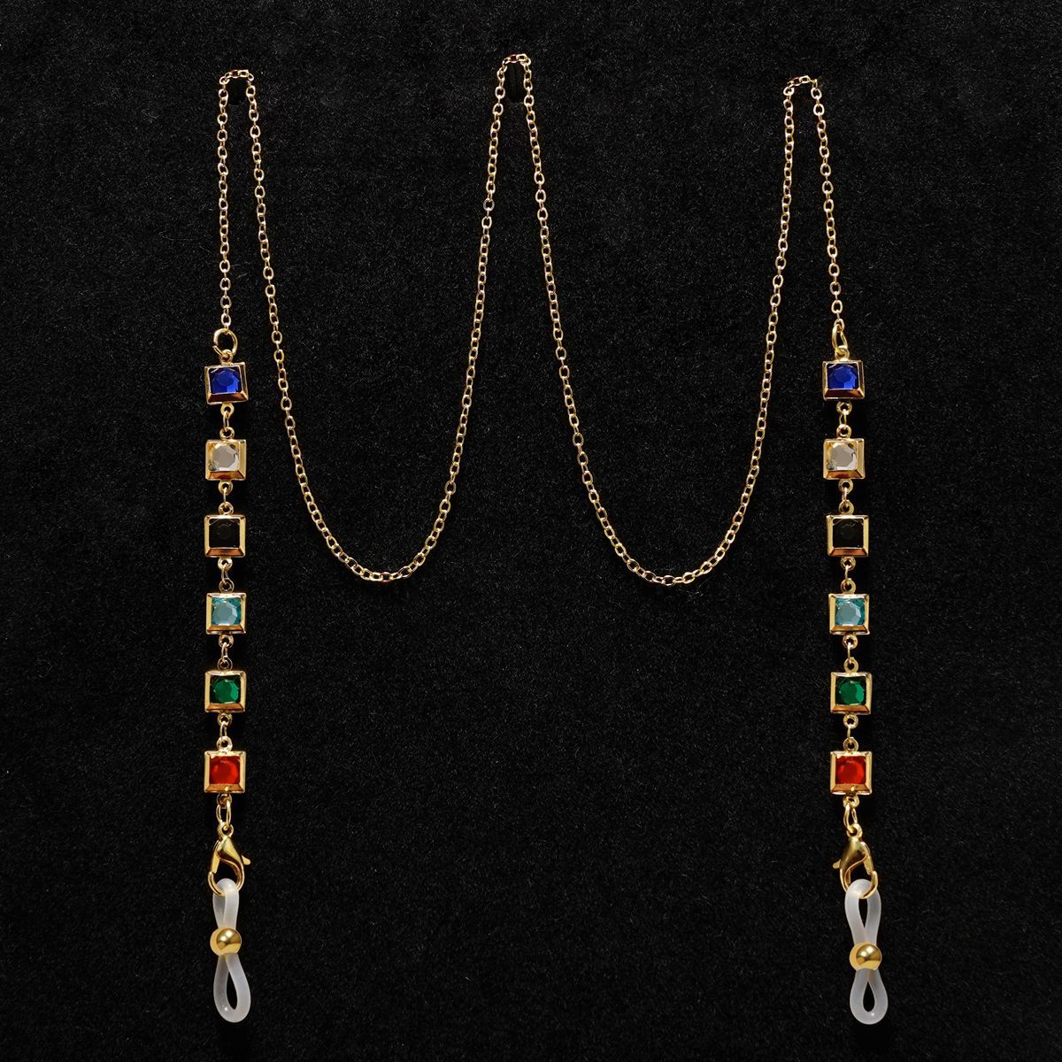 Cuerdas de gafas de color de acero de titanio máscaras de cadena de gafas de pérdida de auriculares cuerdas de cuello para evitar la pérdida de cadenas metálicas ventas calientes