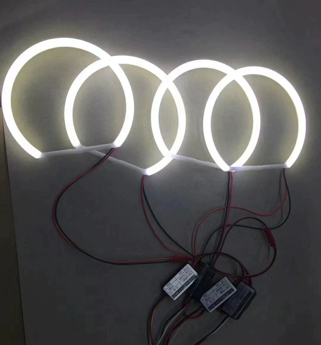 COB cotton angel eye полукруглые дневные ходовые огни, 131/146 мм, белый/жёлтый или RGB, наборы 2–4 шт.