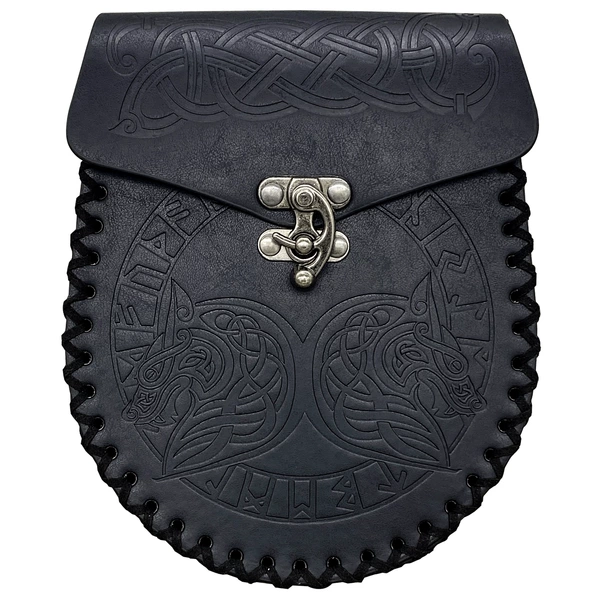 Black double wolf S00080