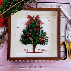 木質乾花畫框架立體中空手工diy相框3cm5ccm擺件創意標本收納畫框