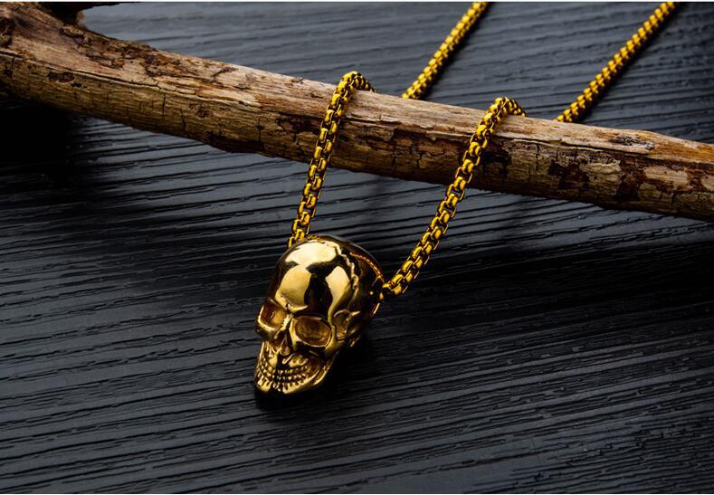 Casual Punk Skull Alloy Plating Men's Pendant Necklace display picture 8