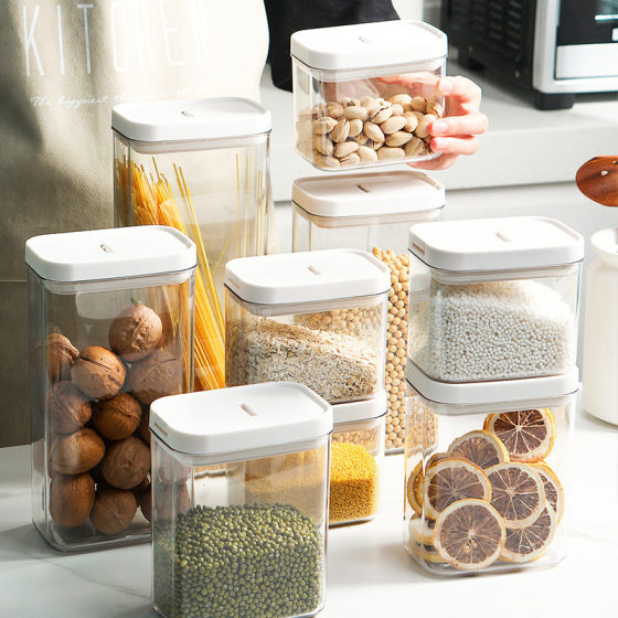 Moisture-proof Sealed Tank Multifunctional Preservation Box Kitchen Grain Storage Tank Refrigerator Preservation Box Plastic Jar