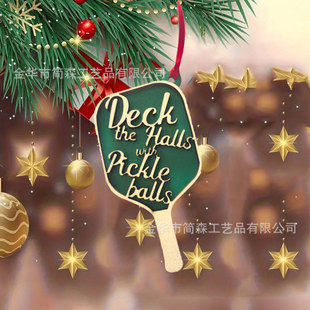 Cross-Border Hot-Selling Kfvbbtpickleballs Pickleball Christmas Decorations Christmas Tree Creative Christmas Decorations