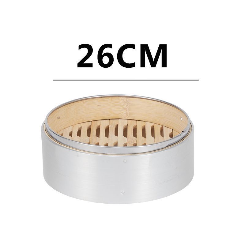 小笼包蒸笼商用竹制铝合金包边迷你号多层蒸屉304不锈钢家盖架子