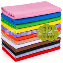 工厂现货批发毛毡布手工DIY彩色不织布1-5mm羊毛毡针刺化纤毛毡布