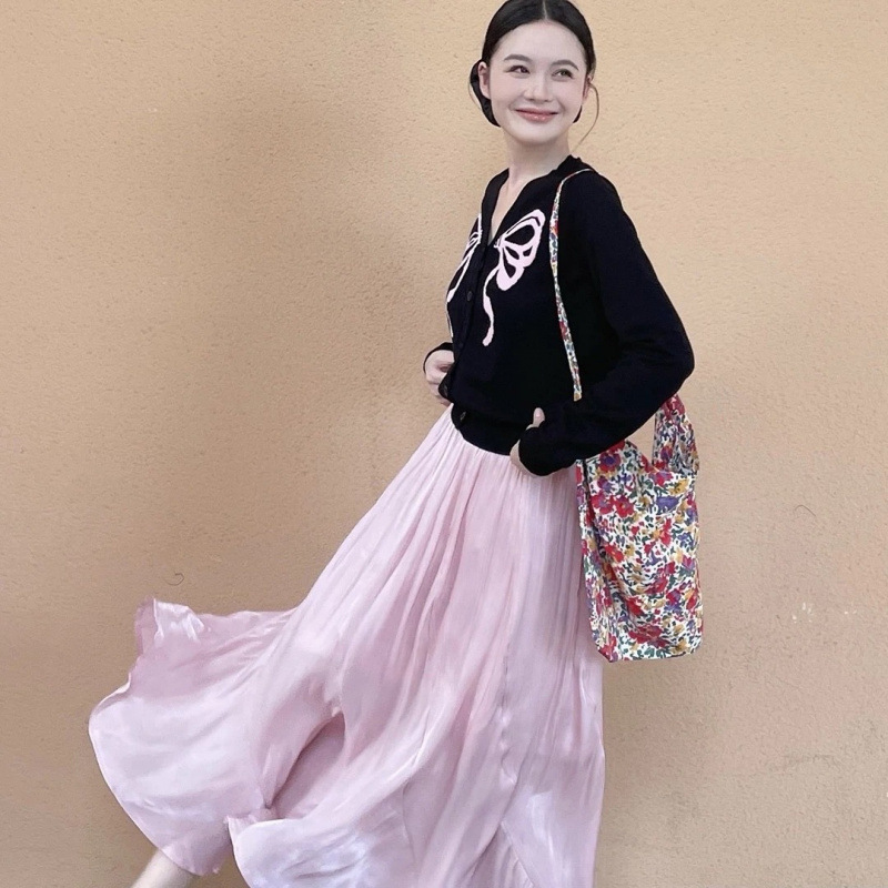 法式慵懒松弛感穿搭大方得体绝美连衣裙子2025早秋季小香风套装女|undefined