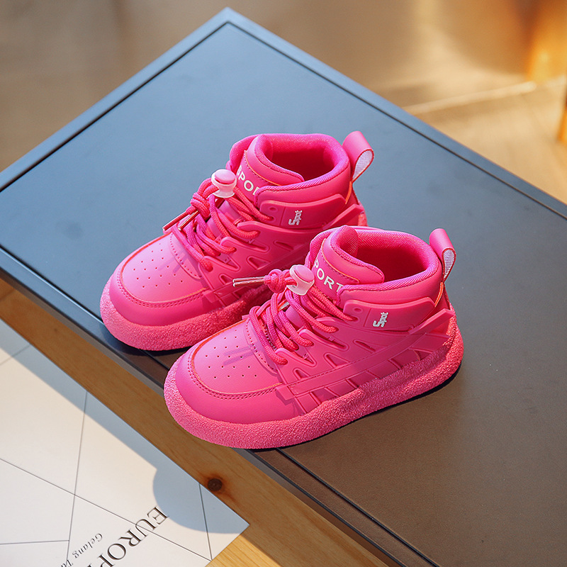 High Top Children's Sports 2023 Autumn New Boys' Casual Basketball Fashion Brand Girls' Running Shoes_voghion.com