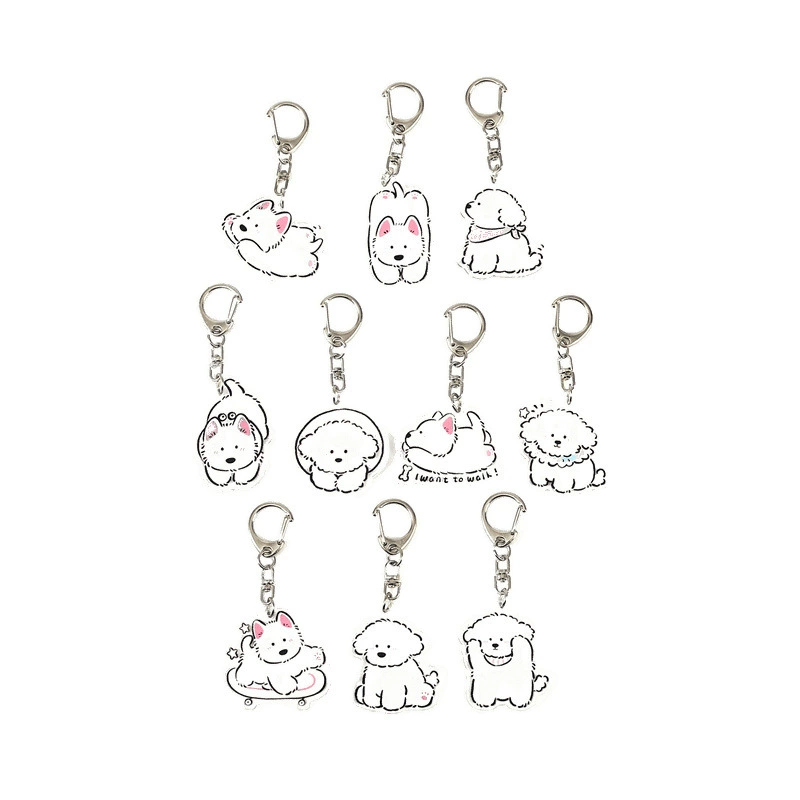 "(Cross-border trading), acrylic keychain, cartoon school bag, pendant"