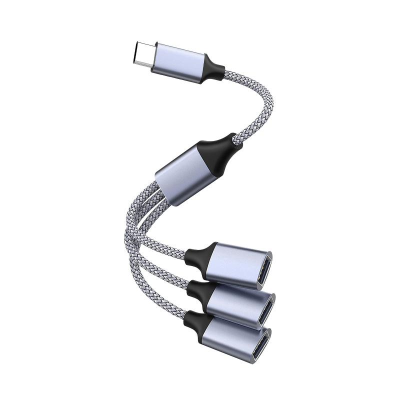 usb扩展器一分三充电otg多功能hub集线器typec电脑一拖三分线器|undefined
