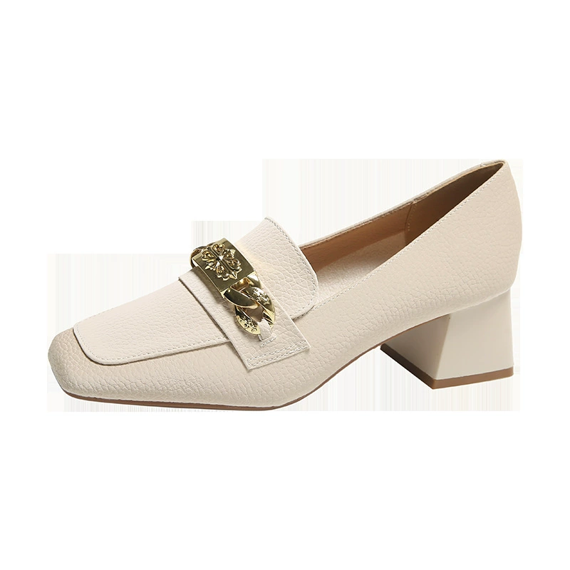 High shoes for leather shoes, fashionable loafers, universal footwear, 2025 years