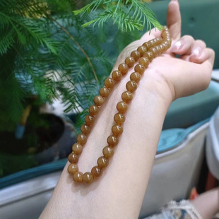 Jin Yu Tang Xinjiang Hotan Jade Qiemo Sugar Jade Necklace Oil Zizi Sugar Bright Gas Sweet brown Sugar