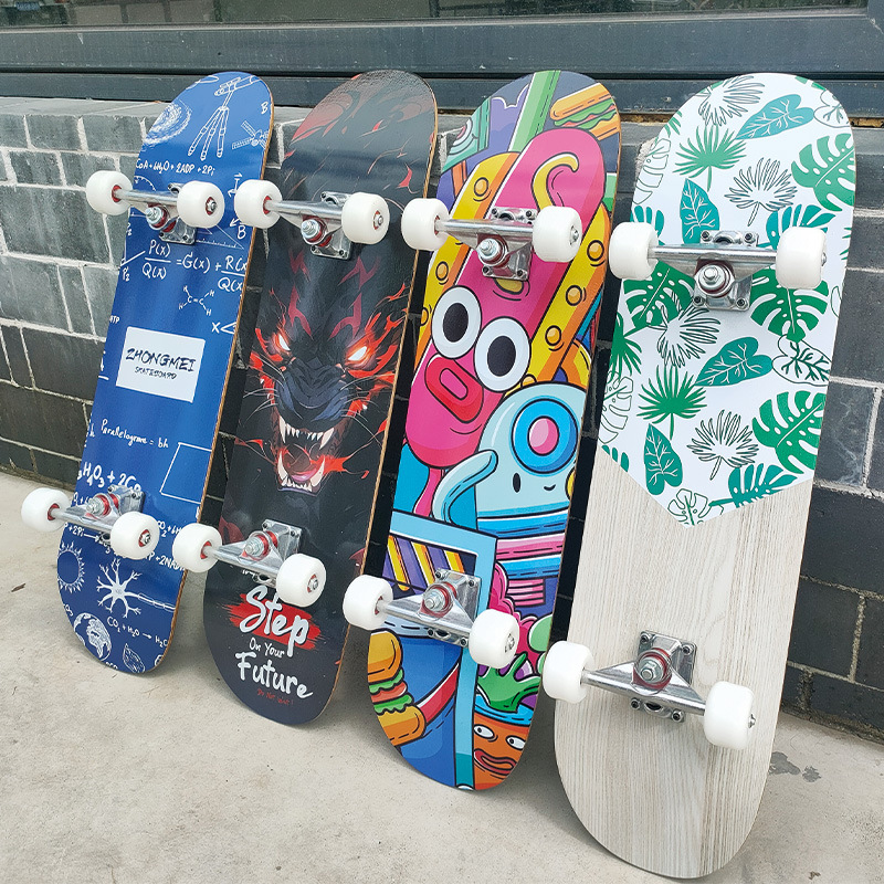 31inch Skateboard Beginner Boys Girls Professional Teenagers Adult Four-Wheel Double Skateboard Scooter Skateboard