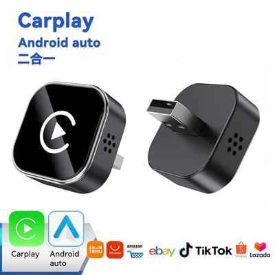 The Popular Wireless Carplay Car Simsiz CarPlay və Android Auto - k27-black-adapter-overseas-version-not-applicable-to-domestic-android