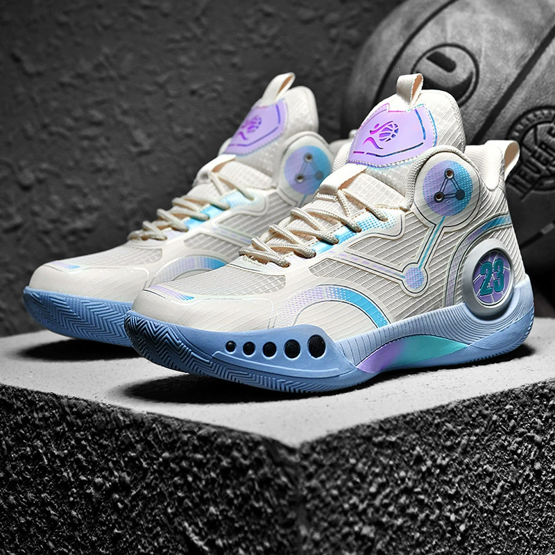 Новые мужские баскетбольные кроссовки, высокие ботинки, дышащие, нескользящие, износостойкие, амортизирующие, кроссовки для учащихся средних школ, спортивная обувь для мужчин с цементным полом.
