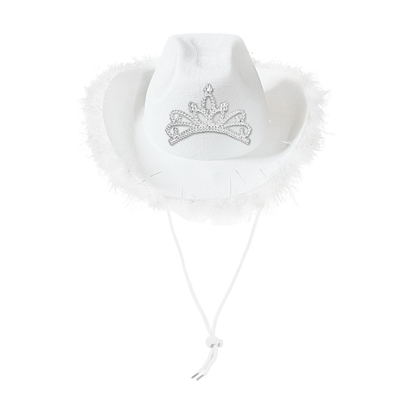 Sombreros de corona de lana sólida, nuevos sombreros de vaqueros industria pesada occidentales, sombreros de Halloween, sombreros de fiesta, sombreros de fiesta