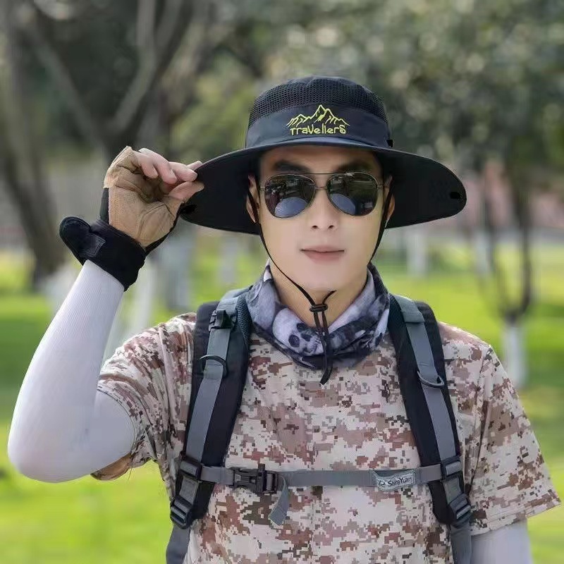 Sombrero de protección contra el sol para hombres y mujeres al aire libre cubierta de cuello gorro de verano gran bisel anti-UV sombrero de pesca sombrero de montaña sombrero de bicicleta