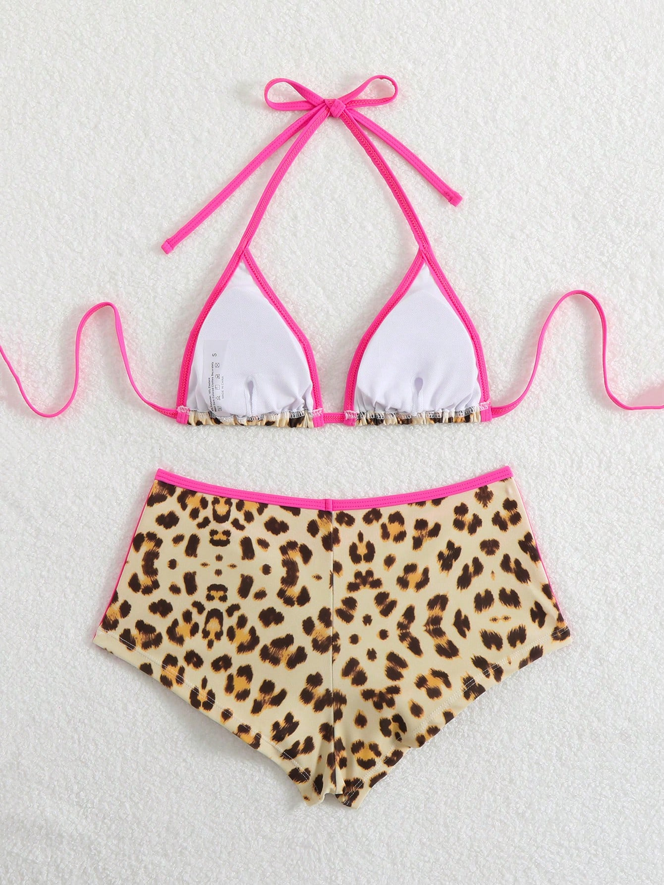 Bikini-set Mit Leopardenmuster Und Kontrastfarben Für Damen_voghion.com