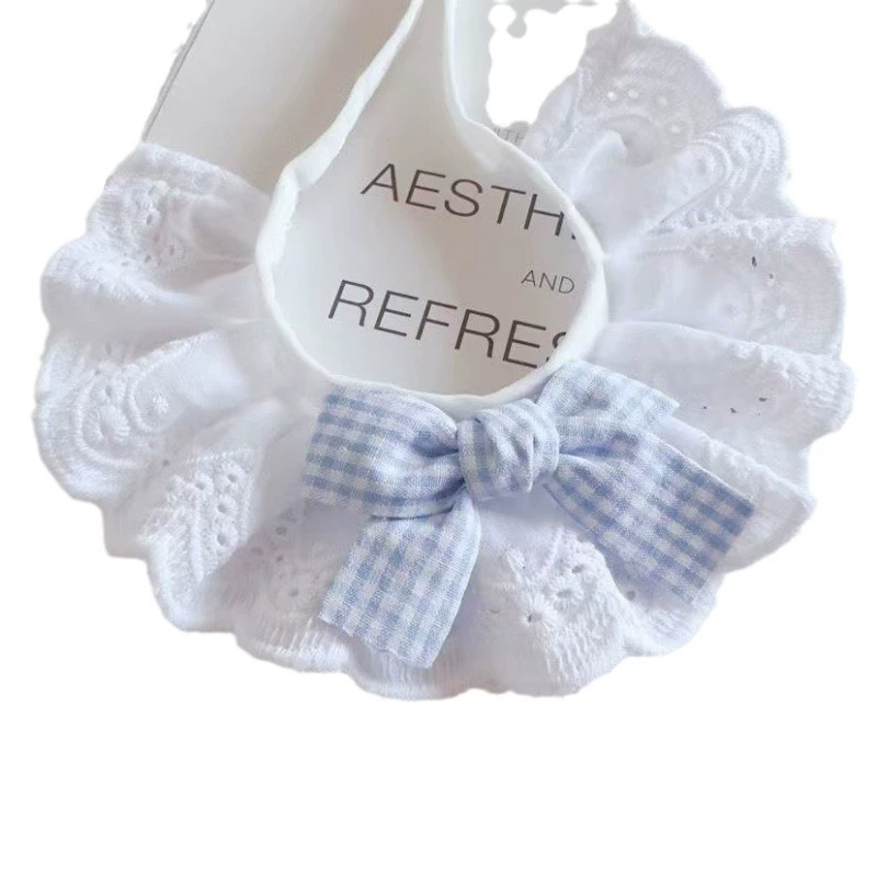 Lace scarf, choker, cute eating bib with bow, accessory