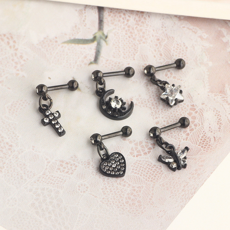 Pointed titanium steel lip stud product view