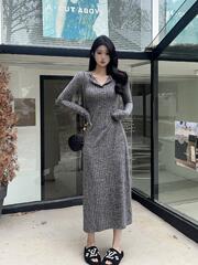 300斤大码微胖MM法式茶歇后妈连衣裙女小个子韩版气质内搭A字长裙