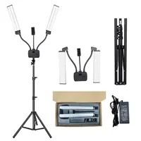 Foldable LED fill light system, 45 W, double‑arm telescopic stand, remote/portable options