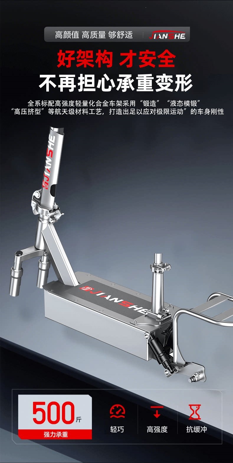 Suitable for construction workers, electric scooters for adults, foldable electric vehicles for ride-hailing, lightweight and portable for men and women, lithium battery-powered