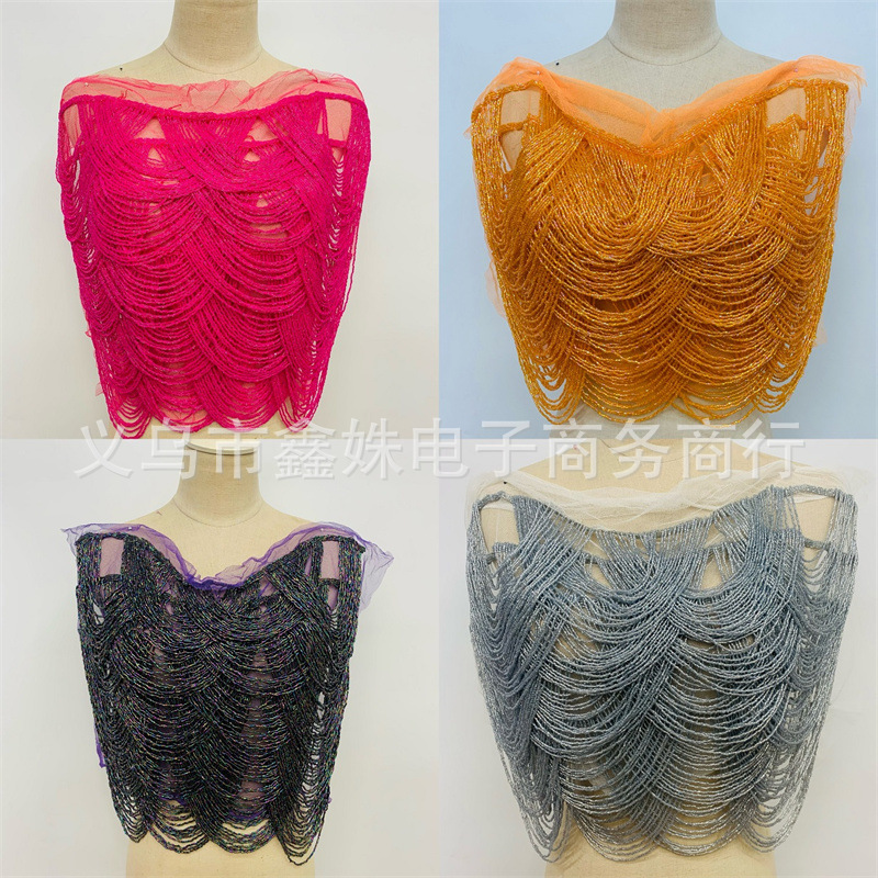 Nueva borla ropa vestido de novia hecho a mano borla applique ropa