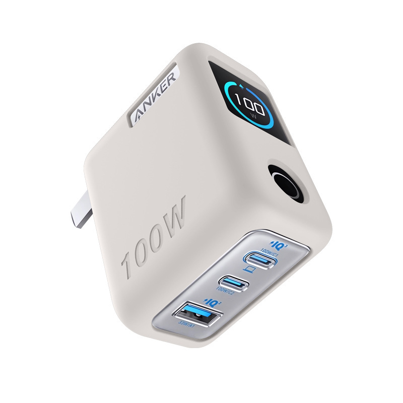 Anker 100W 3ポートスクリーンディスプレイ充電ヘッド保護カバーシリコンカバー防塵充電保護ケースに適しています。|undefined