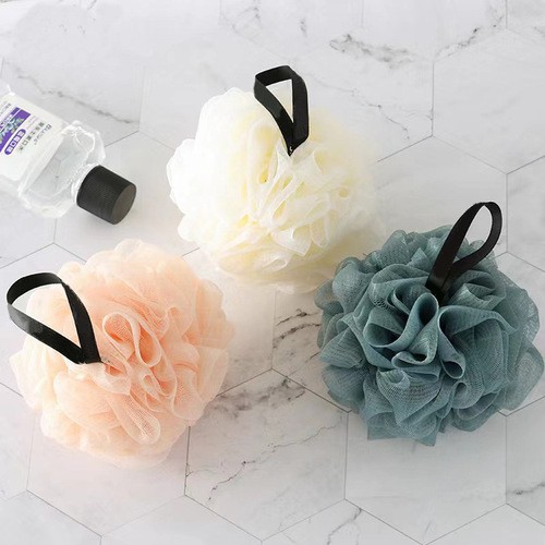 Plain household bath ball bath ball wholesale light color large bath ball bath flower bath ball back rub bath flower ball