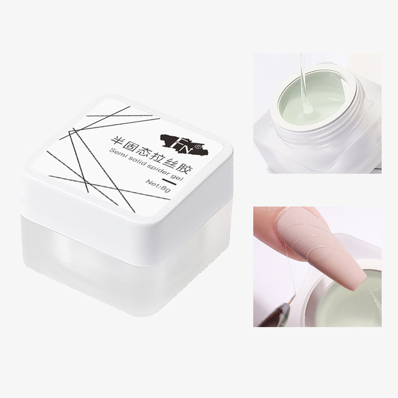 Japanese-style wash-free semi-solid stretch wiredrawing glue can rub powder wiredrawing strip trim French phototherapy glue for nail art Japanese-style wash-free semi-solid stretch wiredrawing glue can rub powder wiredrawing strip trim French phototherapy glue for nail art