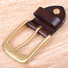 【纯铜扣头】男士皮带扣头配件针扣扣头腰带男头层牛皮适用3.8宽