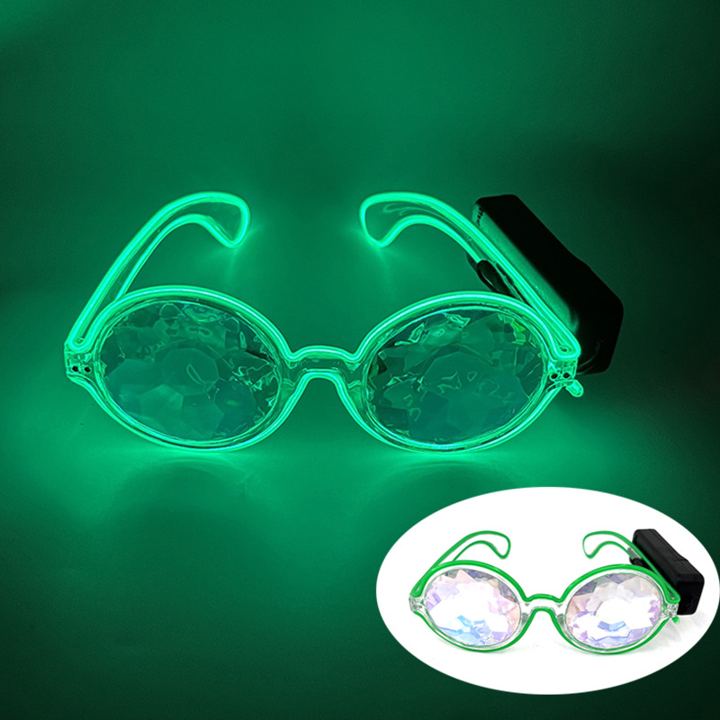 LED caleidoscopio gafas de espectáculo nocturno gafas de sol gafas de sol gafas de cristal de mosaico